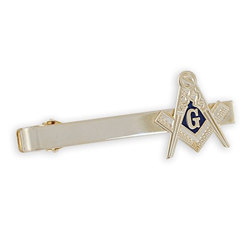 Forge Masonic Compass Enamel Gold Tie Bar
