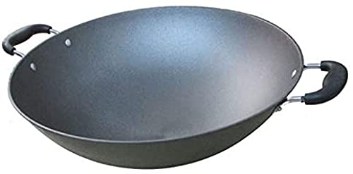 Wok de hierro fundido sin recubrimiento 34 cm miniatura 1