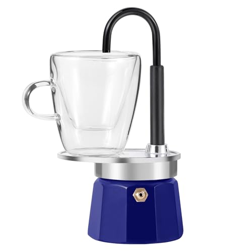 MVPLUE Mini Express Moka Pot Blue