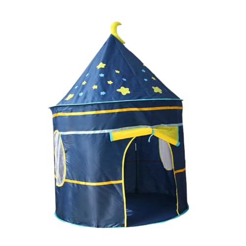 GARIOUANS Casa de Juegos para Plegable Tipo Castillo Azul, Tienda de Campaña Interior Piscina de Bolas, Carpa Portátil para Bebés, Juego Creativo y Divertido