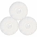 Mop Head for Hurricane Spin Mop Microfiber Mop Head Refills Round Mop Pads 3 Pack