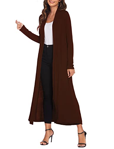 Image of Bluetime Women Floor Length Open Front Cardigan