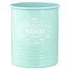 Baie Maison Large Farmhouse Kitchen Utensil Holder for Countertop Kitchen Utensil Caddy Teal Cooking Utensils Holder for Kitchen Counter Utensil Organizer Jar for Wooden Spoon and Spatulas