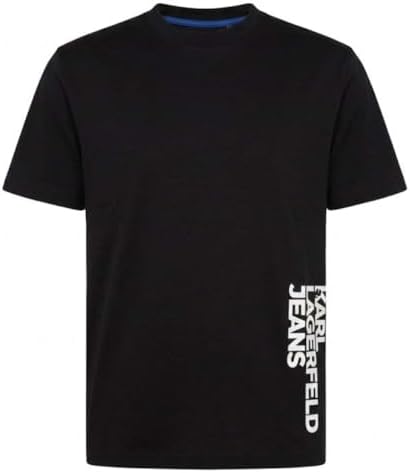 Karl Lagerfeld Jeans Herren Regular Vertical Logo T-Shirt Schwarz M