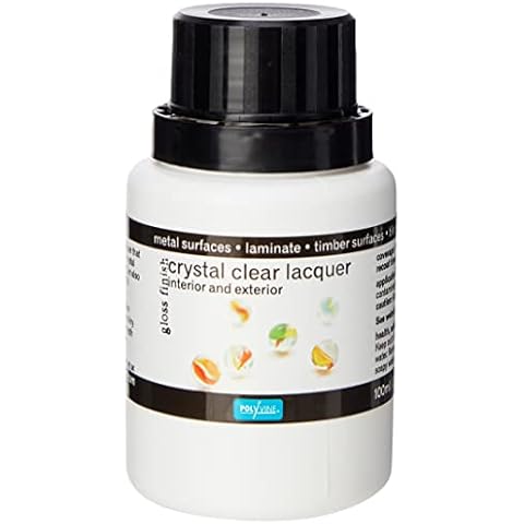 POLYVINE Crystal Clear Interior Lacquer Gloss Finish 100ml Cover