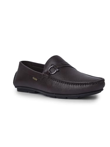 Image of Liberty Fortune SME-2E Loafer Shoes for Men - Brown & Black, Non-Lacing Casual Slip-On Loafers - Ideal for Office, Party, Wedding, Kurta - Lightweight and Comfortable