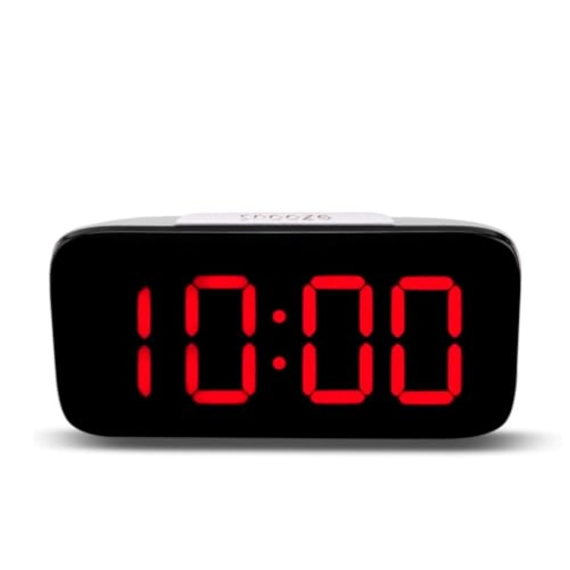 LED Projection Alarm Clock with Voice Control, Red