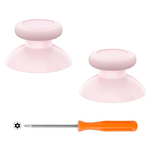 Image of eXtremeRate Replacement Thumbsticks for Xbox Core Wireless Controller, Joysticks Repair Kit for Xbox Series X /S Controller, Custom Analog Stick Buttons for Xbox One S /X /Elite - Cherry Blossoms Pink