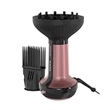 Taurus – Difusor de aire caliente Curly | Para cabello rizado | Ionic Care | Recubrimiento Cerámico | 3 Temperaturas y Velocidades | 800W | Sin efecto encrespamiento | Accesorios