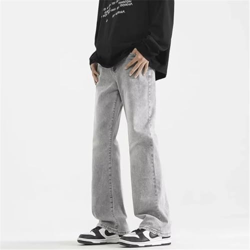 Unisex Slim Fit Elastic Denim Jeans High Waisted Loose Straight Leg Slim Tall Pants3