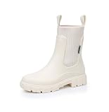 Women's Ankle Rain Boots Waterproof Rubber Upper, Short...