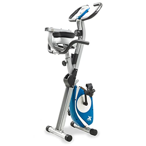 XTERRA Fitness Folding Exercise Bike, 225 LB Weight Capacity, Cordless, Battery Powered with Solid X-Frame Folding Design, Padded Seat and Handlebars, Adjustable Foot Straps, 8 Levels of Resistance by XTERRA - Image 9