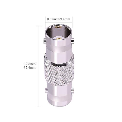 CNARIO Adaptadores BNC hembra para cable coaxial 2 piezas miniatura 3