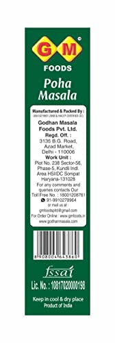 GM Foods Poha Masala Powder 100 Gram | Authentic Indian Poha Powder | Chatpata Masala Sprinkle on Poha, Raita, Fruit chaats & Pakoras | No MSG, Artificial Additives & No Preservatives