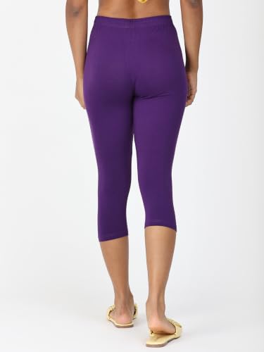 Image of Robinbosky Premium Stretchable Cotton Capri Legging for Women | Suitable for Formal wear & Casual wear | High-End Elastic Makes. The Leggings Squat Proof and Durable for Travel, Yoga, & Workout.