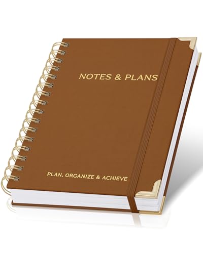 ZICOTO Aesthetic Daily Planner And Notebook With Hourly Schedule - Aesthetic Spiral To do List Notepad For Work/Home to Organize Tasks And Appointments - Stylish School/Office Supplies Book For Women