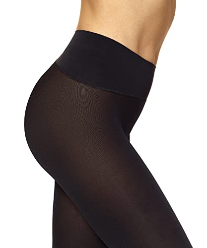 HUE No Nonsense Women's Yoga Waistband Blackout Tights3