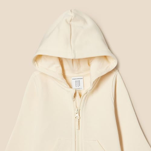 Amazon Essentials Unisex Baby Kapuzenpullover mit Reißverschluss aus französischem Frottee, 2er-Pack, Beige/Korallenrosa, 24 Monate