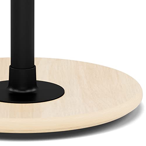 Image of Varier Move Natural /Black Ergonomic Adjustable Sit-Stand Desk Stool with Wooden Base and Carved Foam Seat - 10 Year Quality Guarantee