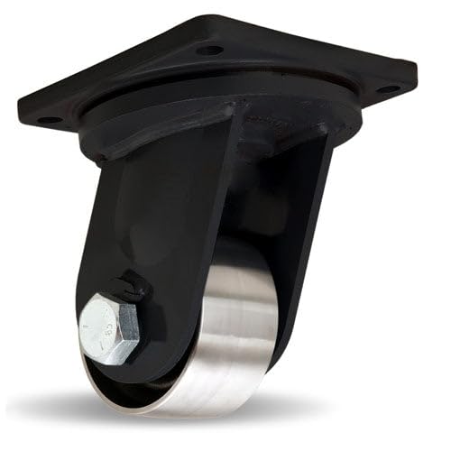 Hamilton 6" x 3" High Heat Swivel Caster | 750°F Rated | 7000 lbs. Load Capacity at 550°F | Forged Steel Wheel with 1 1/4" Stainless Steel Bearings