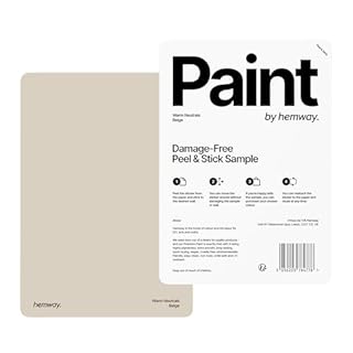 Hemway - Peel & Stick Sample for Our Premium Chalk Paint - Beige | A5 Damage-Free, Accurate Colour Swatch | Easily Test Our Chalky Matt Shabby Chic Finishes for Interior Furniture & Walls