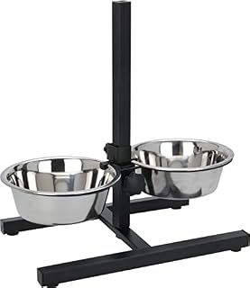 Kabalo Stainless Steel 2 Dog, Cat, Pet Feeder Bowls with Adjustable Stand for Food & Water Bowls