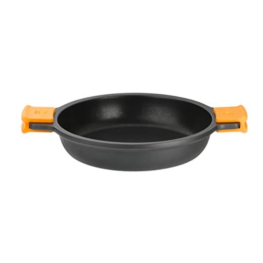 BRA Cacerola Baja, Aluminio, Negro, 45 cm