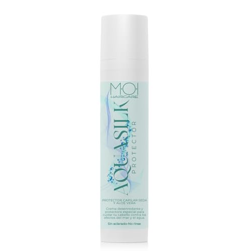 AQUA SILK CREMA CAPILAR DESENREDANTE Y PROTECTOR DE VERANO | protege el cabello del mar y del cloro | seda y aloe vera | M·O·I HAIR CARE | 100ML