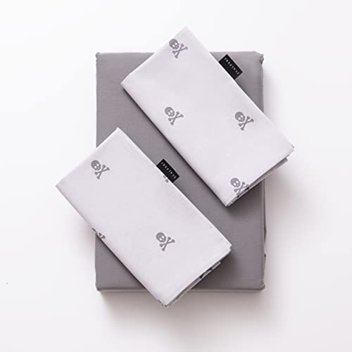 SCALPERS Home | Funda Nórdica para Camas de 150 x 200 cm | Color Gris Oscuro | Incluye 1 Funda de Edredón y 2 Fundas de Almohada | Elaboradas en Algodón 100% | Edredón Nórdico | Reversible Cover