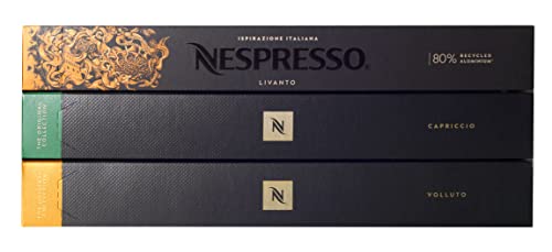 Nespresso Trio Pack 30 Cápsulas/cápsulas (Livanto Volluto Capriccio)