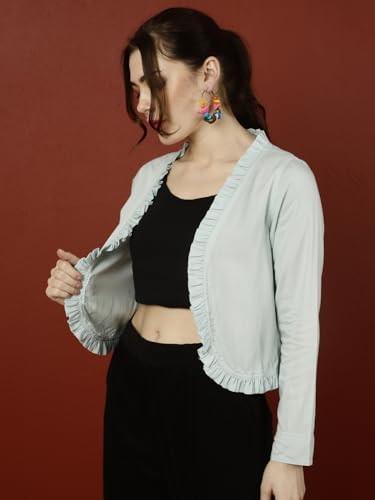 Image of Daevish womens Women Solid Casual Shrug
