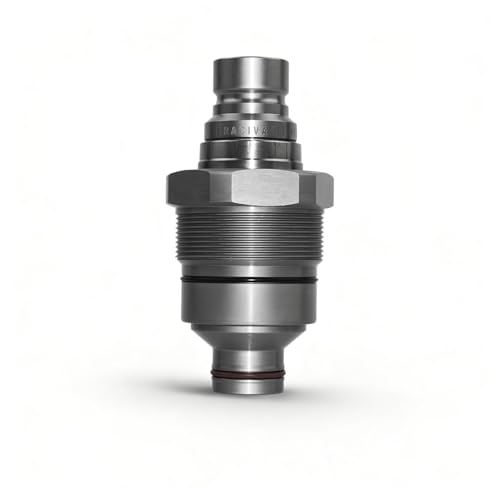 Image of 7246799 AT406474 Female Flat Face Hydraulic Coupler (48mm) | 4BD4FH Manifold Block (48mm) Skid Steer Loader (MALE) Electroplated Zinc Nickel Version