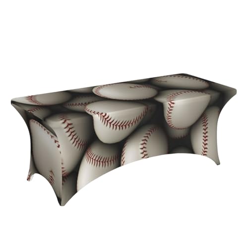 Nappe de table extensible 1,8m rectangulaire en élasthanne lavable motif baseball