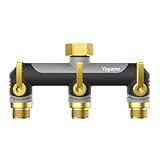 Yayamz 3-Way Garden Hose Splitter with Independent Shut-Off Valves
