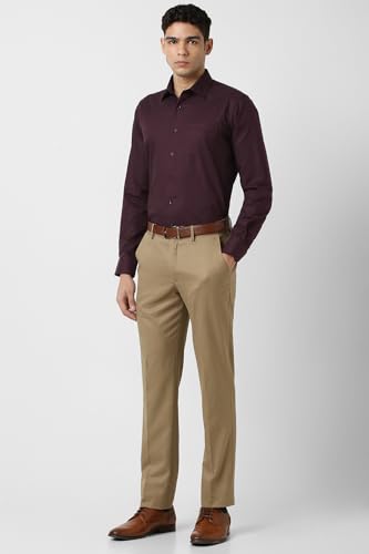 Image of Van Heusen Men Cotton Solid Slim Fit Formal Shirt