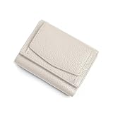 [SUMIME] ミニ財布 三つ折り財布 レディース メンズ コンパクト 約70g 軽量 小さい財布 RFID スキミング防止 お札入れ 小銭入れ カード収納6枚 手のひらサイズ ギフト （ミルクホワイト）
