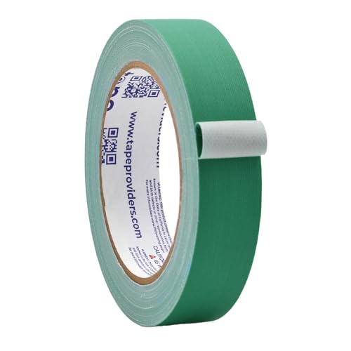 Image of WOD GTC12 Gaffer Tape, Green Low Gloss Finish Film, 1 inch x 60 ft. (Pack of 48) Residue Free, Non Reflective Cloth Fabric, Secure Cords, Water Resistant, Photography, Filming Backdrop