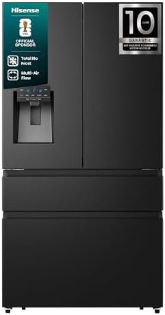 Bild 9 - Hisense RF632N4WIE French Door Kühl-Gefrierkombination/ NoFrostPlus/ Inverter-Kompressor/ Wasserspender/ CrispZone/ 200 cm/ Kühlteil 336 l/ Gefrierteil 149 l/ 38 dB/ 295 kWh/ Jahr/ Inox-Look