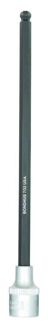Bondhus 43811 7/32 "ProHold 3/8" Drive llave de vaso con extremo de bola con acabado Proguard, 6 "