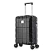 ATX Luggage 55x36x20cm Cabin Suitcase Super Lightweight Small Suitcase Approved for 100+ Airlines Including EasyJet, Ryanair, British Airways & Virgin Atlantic (Black, 21Inches, 33Liter)