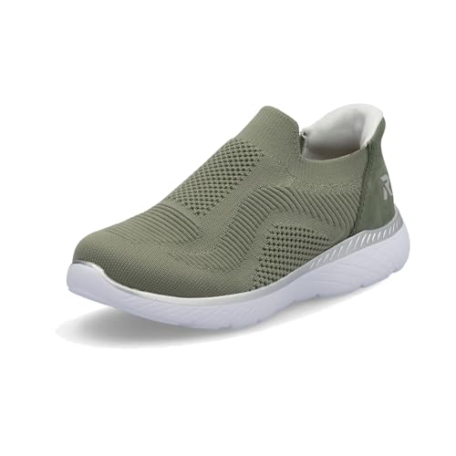 Rieker Dam Low-Top Sneaker M5072, halvskor för kvinnor, Grön, 38 EU