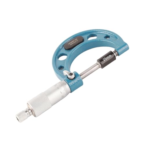 Stainless steel outside micrometer 0.01mm precision thickness measuring ruler with wrench measuring tool(0-25mm)