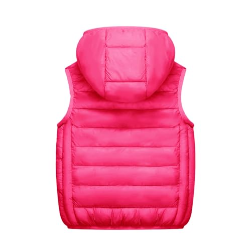 Kids Vest Girls Boys Sleeveless Quilted Vest Zipper Hooded Puffy Jacket Casual Lightweight Jacket Winter Warm Waistcoat2