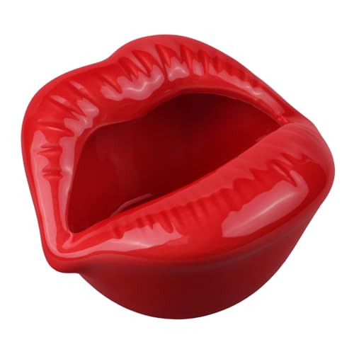 LIFKOME Vassoio Portagioielli A Forma Di Labbra Portagioie in Ceramica Portagioie Portaanello Portagioielli