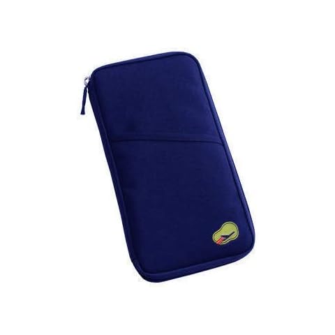 Travel Wallet Family Passport Document Holder (Navy Blue) Cover