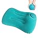 JUMTOP Press Aufblasbares Campingkissen, ultraleichtes, wasserdichtes, komprimierbares Strandkissen, geeignet für Reisen im Freien, Nacken- und Lendenwirbelstützkissen (Blau)