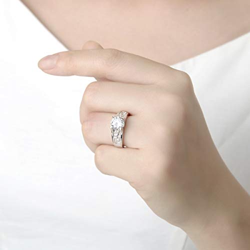 Bague pierre zirconium clair argent 925 cadeau idéal anniversaire - 4