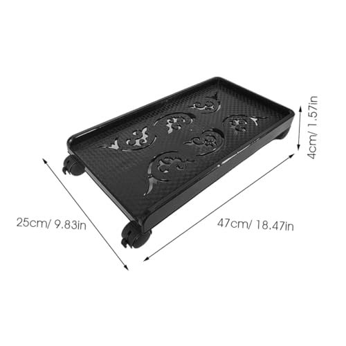 Soporte móvil para CPU con ruedas giratorias y freno, elevador para torre de computadora con bandeja, ideal para ventilación y movimiento fácil en pisos duros o alfombra miniatura 2