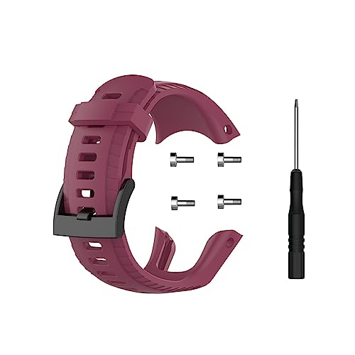 YIYOUU Compatible avec Suunto 5 Smartwatch bracelet extérieur accessoires sportifs en silicone Remplacement de la bande(Rose red)