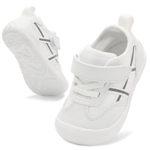 Image of Scurtain Baby Shoes Boy Girl First Walking Shoe Infant Crib Breathable Sneakers Lightweight Barefoot Shoes for Babies